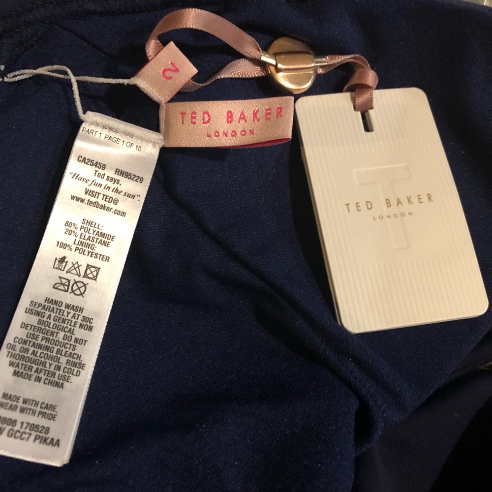 Ted Baker London Open Back Halter Swimsuit size 6 - Picture 9 of 11